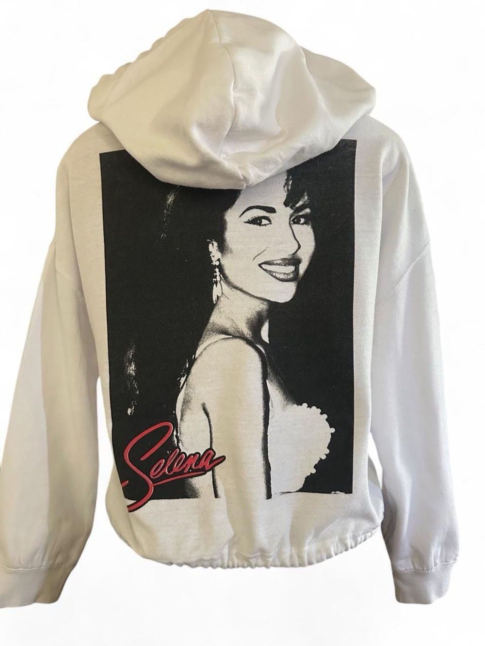 Selena Graphic Vintage White Women's Pullover Hoodie